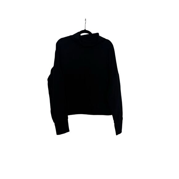 GAP Black Mock Neck Long Sleeve Pullover Sweatshirt Women’s Size XL Minimalist - Picture 1 of 4